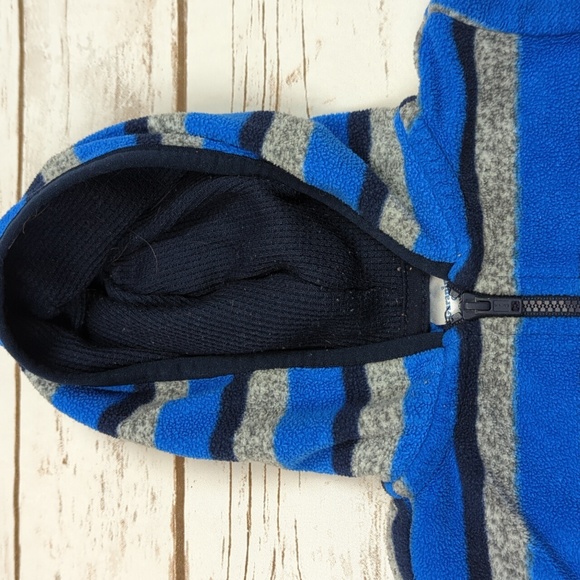 Garaninals Fleece Striped Hooded Jacket 12M - Picture 3 of 6
